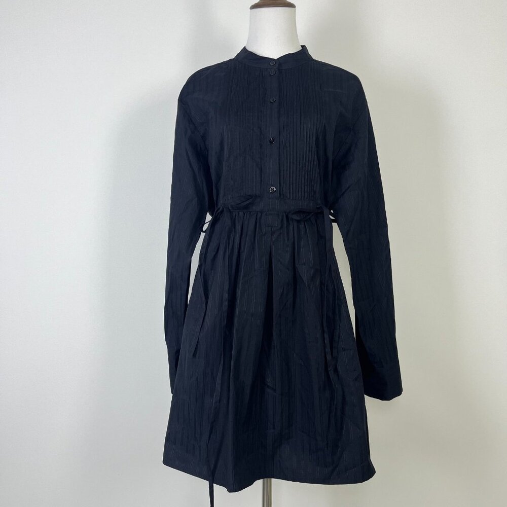 NWOT SEE BY CHLOÉ Long Sleeve Mini Shirt Dress Black Size 38 - Picture 2 of 12
